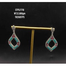 Gemstone 925 sterling silver dangle earrings